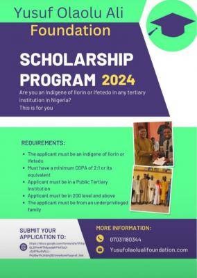 Yusuf Olaolu Ali Foundation 2024 Scholarship Program