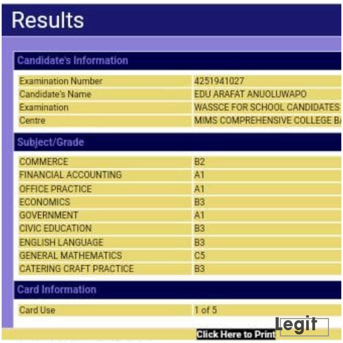 2024 WAEC candidate's impressive result