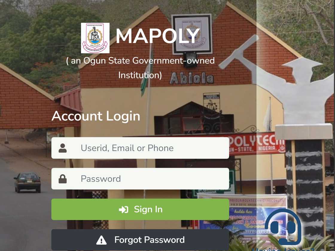 Moshood Abiola Polytechnic portal