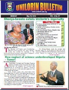 Okonjo-Iweala Extols UNILORIN Ingenuity