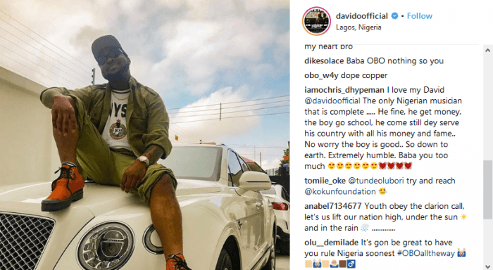 Davido Goes For NYSc Three Years After Graduation