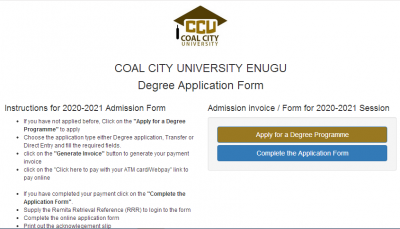 Coal City University Post-UTME 2020: Cut-off mark, eligibility and Registration details