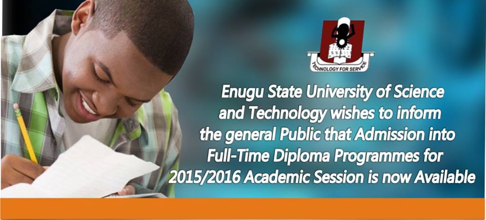 ESUT Full-Time Diploma Admission Form is Out - 2015/16