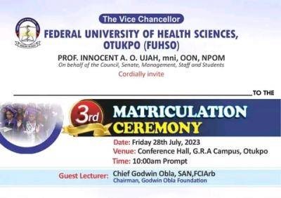 FUHSO announces 3rd Matriculation Ceremony