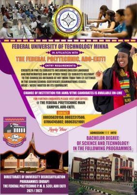 Fed Poly Ado-ekiti (FUTMINNA Affiliated) Degree Admission, 2022/2023