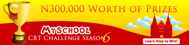 N100,000 worth of MTN airtime will also be won, in the Myschool CBT Challenge Season 6