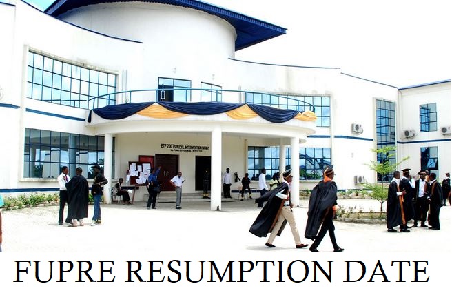 FUPRE Resumption Date For Fresh And Returning Students 2023/2024 Session