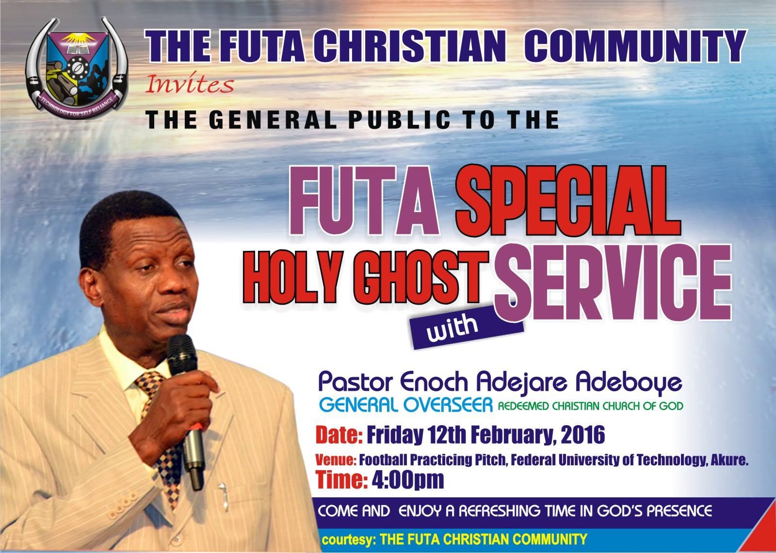 FUTA Special Holy Ghost Service with Pastor Adeboye