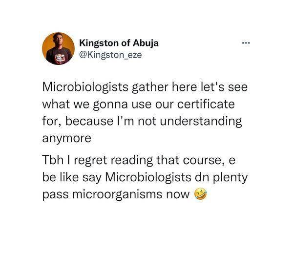 Nigerian man shares his regrets about his choice of course of study