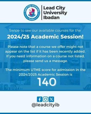 Lead City University Post-UTME/DE 2024: cut-off mark, eligibility and registration details