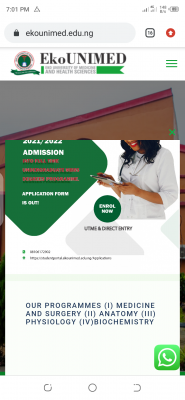 Eko University of Medicine and Health Sciences Post-UTME/DE 2021: Eligibility and Registration Details