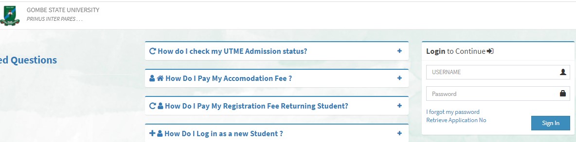 GSU Postgraduate Students Login Portal