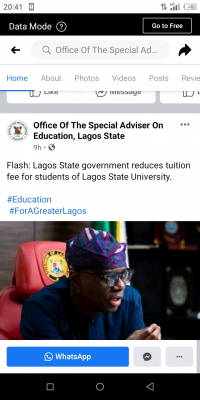 Lagos State government reduces tuition fee for students of LASU