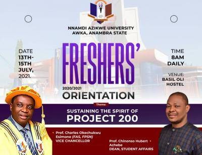 UNIZIK Orientation Programme for 2020/2021 session