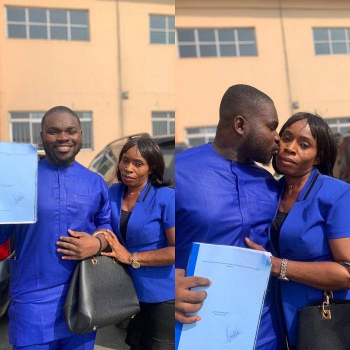 Man celebrates his mother for bagging a degree after dropping out to sponsor his education