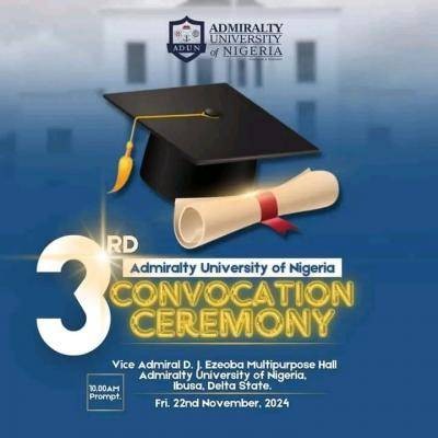 Admiralty University of Nigeria announces 3rd Convocation Ceremony