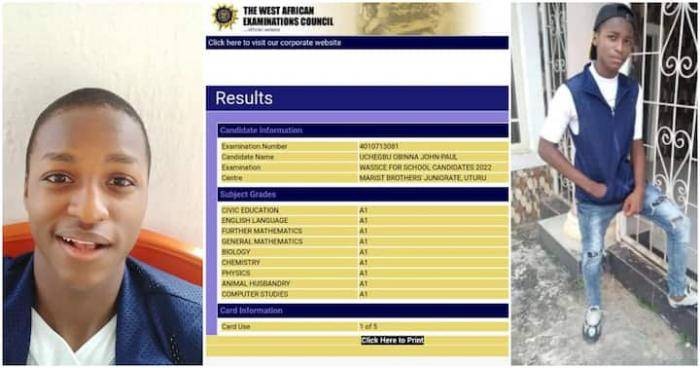 Meet 16-yr-old Uchegbu Obinna with an impressive jamb score of 331 and 9 A's in WAEC