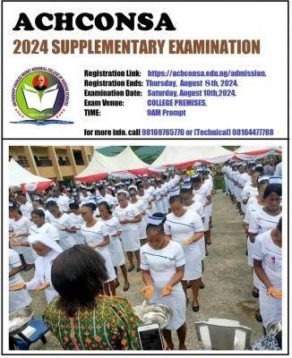 Archbishop Charles Heerey Memorial College of Nursing Sciences announces 2024 supplementary exam date