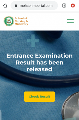 Ogun State School of Nursing entrance exam result for 2020/2021 session