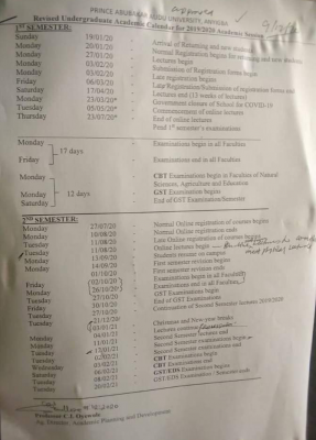 KSU 2nd semester academic calendar for 2019/2020 session