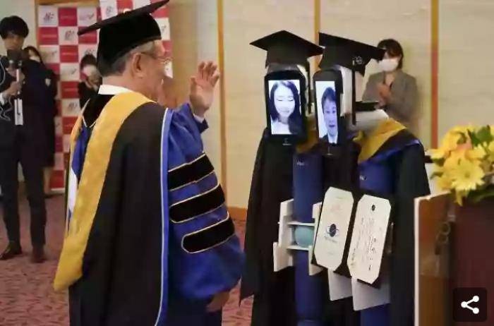 A Japanese University Conducts its Graduation Ceremony Using Robots Amidst Covid19 Fears