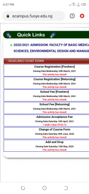 FUOYE Extends Admission acceptance fee payment deadline, 2020/2021