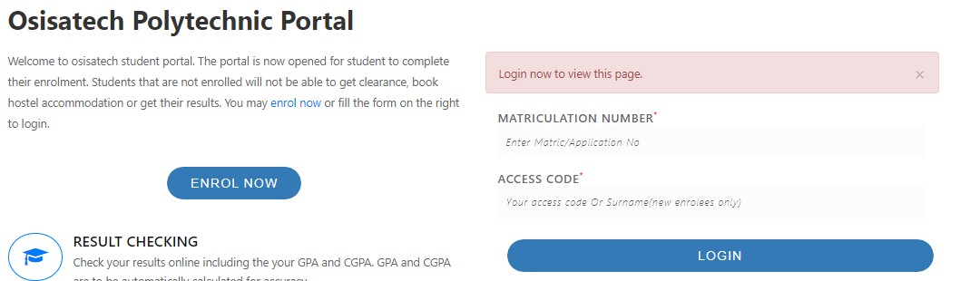 OSISATECH Login Portal