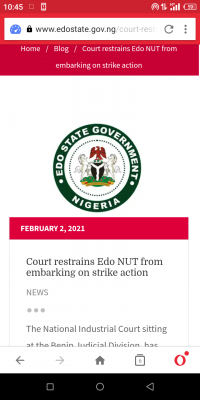 Court restrains Edo NUT from embarking on strike action