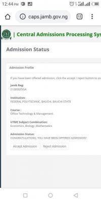 Fed Poly Bauchi ND admission list, 2020/2021 out on JAMB CAPS