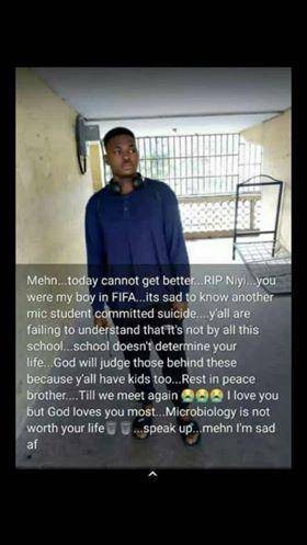 UNILAG Microbiology Student Commits Suicide Following Carry Over Courses