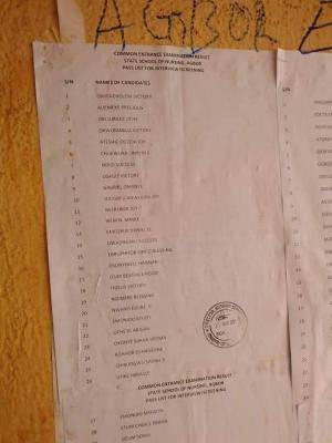 State school of Nursing, Agbor entrance Examination Results