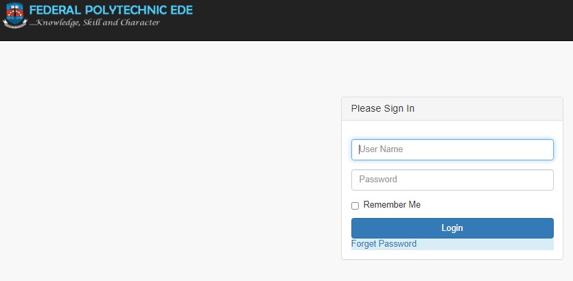 Fedpoly Ede Login Portal