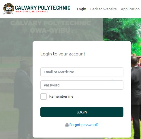 CALVARYPOLY Login Portal