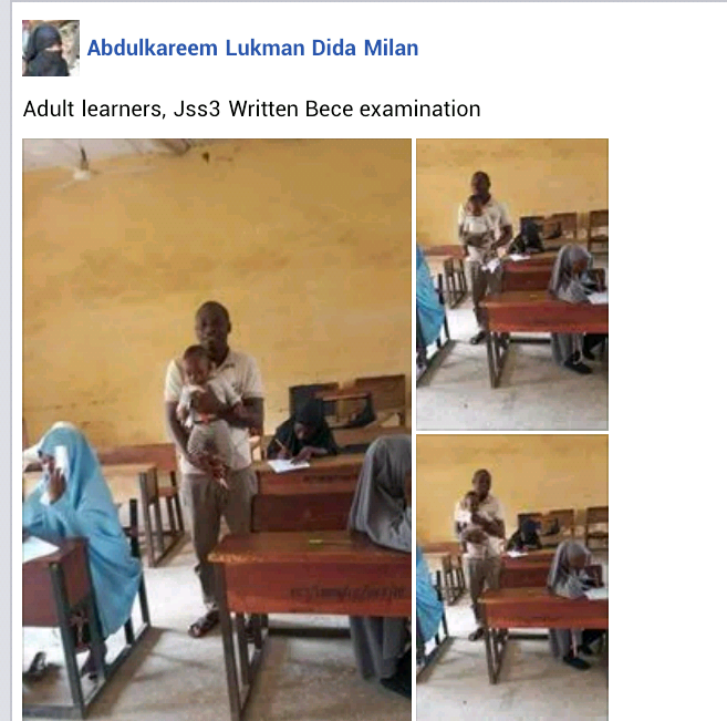 Teacher Babysits a Student's Child as she writes JSS3 BECE Exam