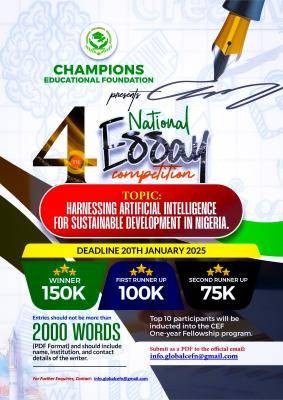 Champions Educational Foundation Essay Competition 2025