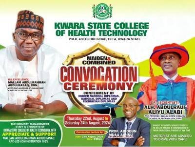 Kwara State College of Health Technology, Offa Maiden & Combined Convocation Ceremony