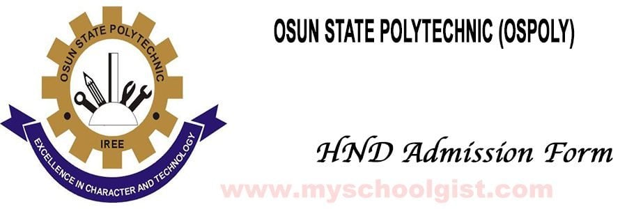 Osun State Poly Iree HND Admission Form 2023/2024