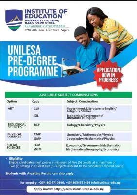 UNILESA releases Pre-degree admission form, 2024/2025