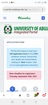 UNIABUJA institute of education admission for 2021/2022 session