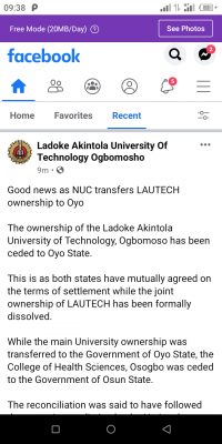 Ownership of LAUTECH transfered to Oyo