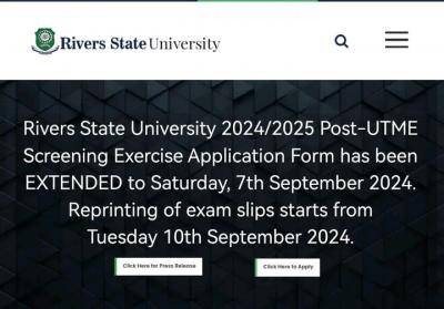 RSU extends Post-UTME registration, candidates are to print exam slip from Sept 10th