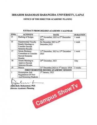 IBBU adjusts academic calendar