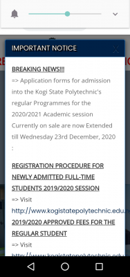 Kogi State Polytechnic extends application deadline for 2020/2021 admissions