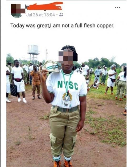 See How A Corps Member Captioned Her Post
