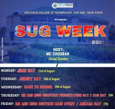 OSCOTECH 2021 SUG week events