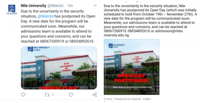 Nile University postpones its 