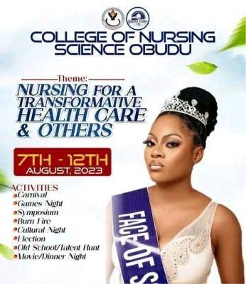 College of Nursing Science Obudu 2023 students' week schedule