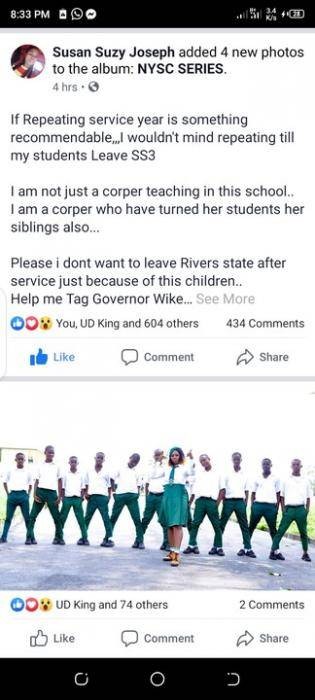 Corps Member Begs to Repeat her Service Year in Rivers State