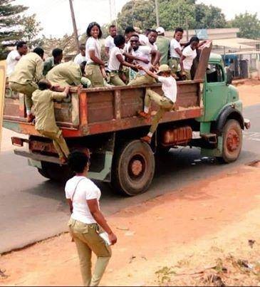 Corps Members Seen Boarding a Tipper