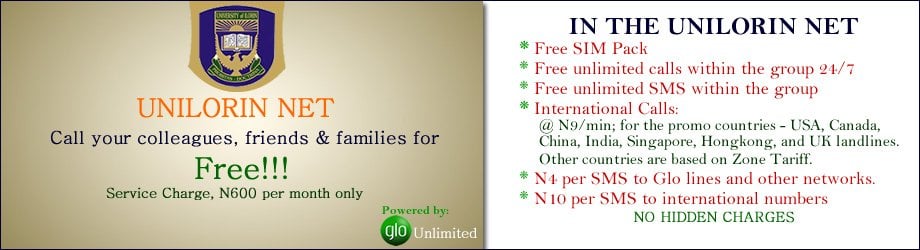 UNILORIN NET: Call your Colleagues, Friends & Families for Free!!!